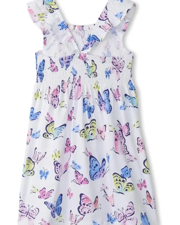 Hatley Kids Soft Butterflies Smocked Dress (Toddler/Little Kid/Big Kid) | Kids Dresses