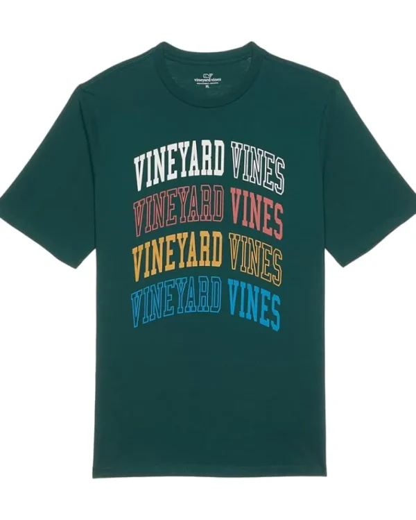 Vineyard Vines Stacked Vv Short Sleeve Tee (Toddler/Little Kid/Big Kid) | Kids/BOY Shirts & Tops