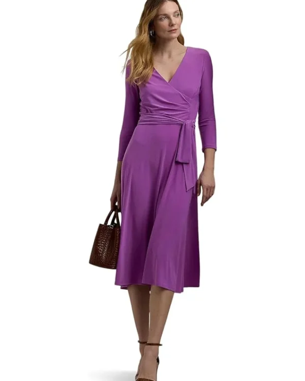 Lauren Ralph Lauren Surplice Jersey Dress | Women Plus Size