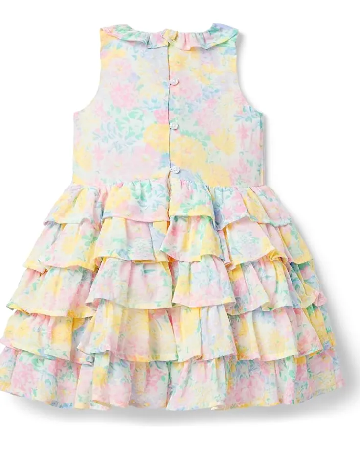 tiered_floral_dress_toddl_1.webp Janie and Jack Tiered Floral Dress (Toddler/Little Kids/Big Kids) | Kids Dresses