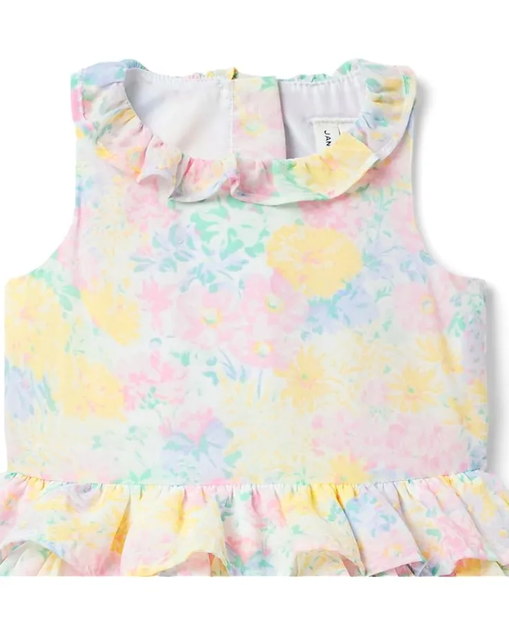 tiered_floral_dress_toddl_2.webp Janie and Jack Tiered Floral Dress (Toddler/Little Kids/Big Kids) | Kids Dresses
