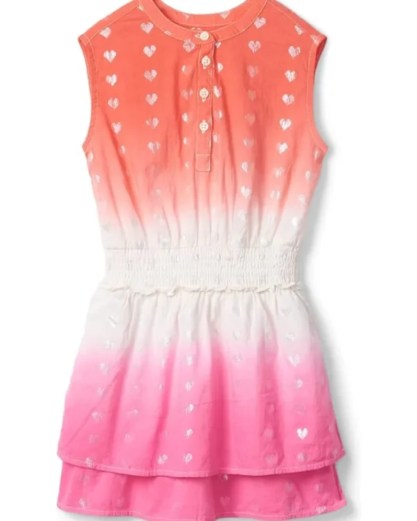 Hatley Kids Two-Tone Hearts Smocked Waist Dress (Toddler/Little Kids/Big Kids) | Kids Dresses