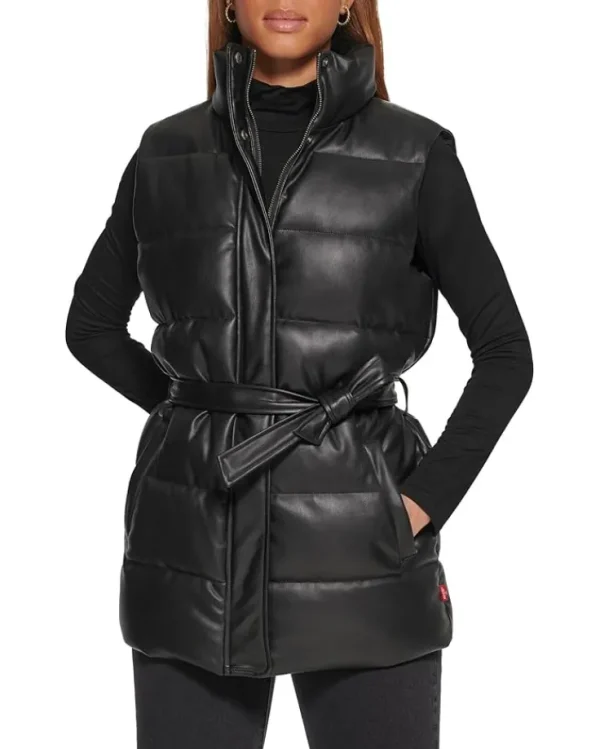 Levi's® Vegan Leather Puffer Vest | Women Coats & Outerwear