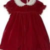 Janie and Jack Velvet Lace Collar Dress (Infant) | Kids Dresses