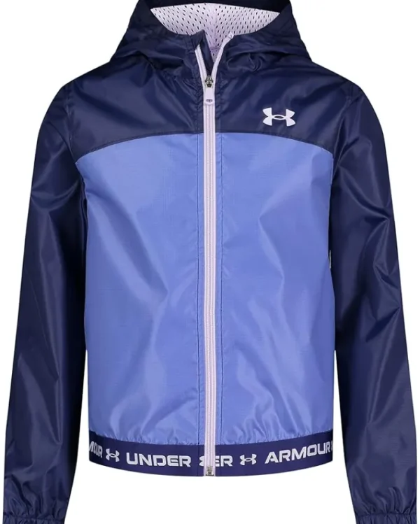 Under Armour Kids Wintuck Logo Waist Windbreaker (Big Kids) | Kids Coats & Jackets